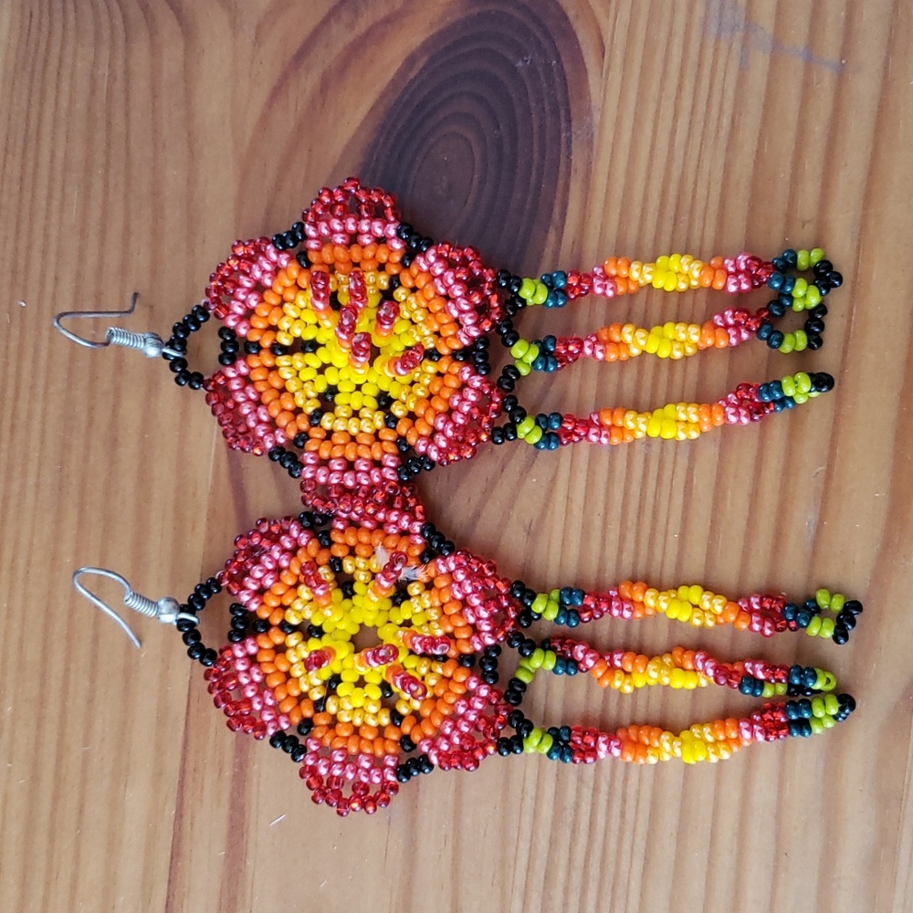 Huichol beaded earrings